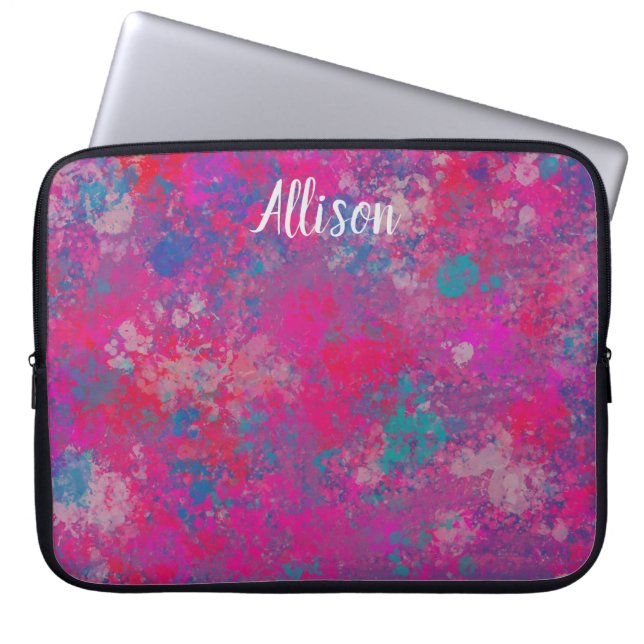 Kaskad av Färg Abstract Design Laptop Fodral (Framsidan)