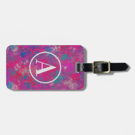 Kaskad av Färg Red, Rosa och Blues Bagagebricka