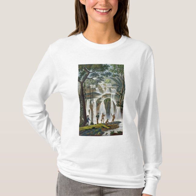 Kaskad av port Praslin, nya Irland, från 'resa T-shirt (Framsida)