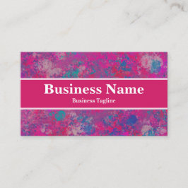 Kaskad av Rosa och Abstrakten Färg Visitkort