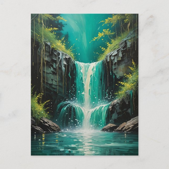 Kaskad av serenitet vykort (Framsida)