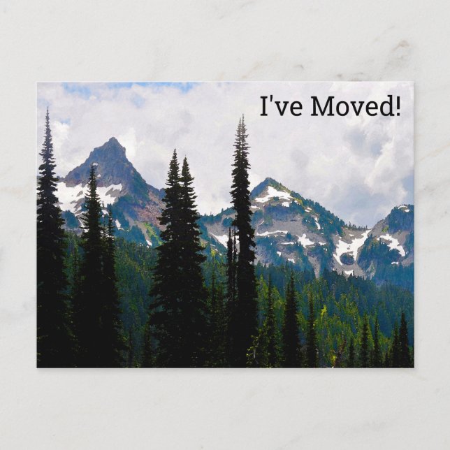 Kaskade toppar Vattenfärgförändring i Adress Vykort (Framsida)