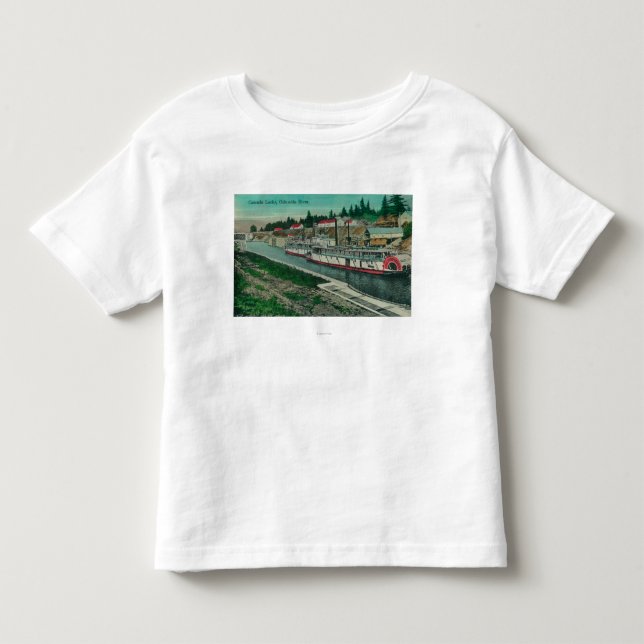 Kaskaden låser på Columbiaet River Tee Shirt (Framsida)