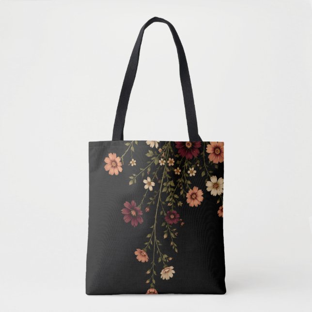 kaskaderande blommor tygkasse (Framsida)