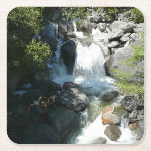 Kaskadfallen i Yosemite nationalpark Underlägg Papper Kvadrat