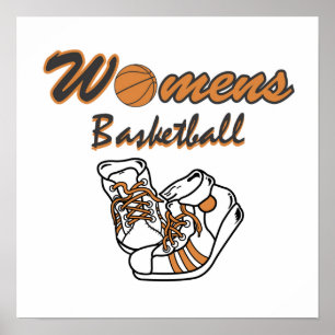 Kasketbollskor, T-shirts och presenter för kvinnor Poster