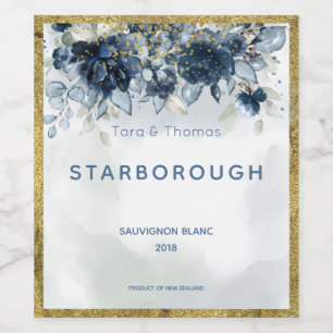 Kaskonderande Ro Bröllop Vin Flaska-etikett Vinflaska Etikett