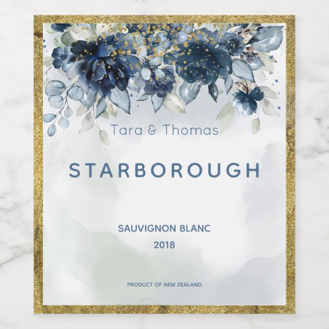 Kaskonderande Ro Bröllop Vin Flaska-etikett Vinflaska Etikett (Singel etikett)