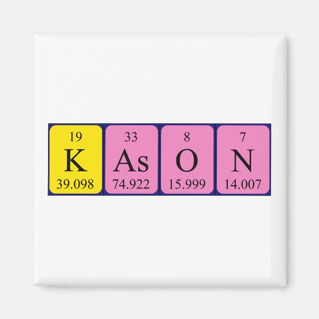 Kason Periodisk bord namn magnet (Framsidan)