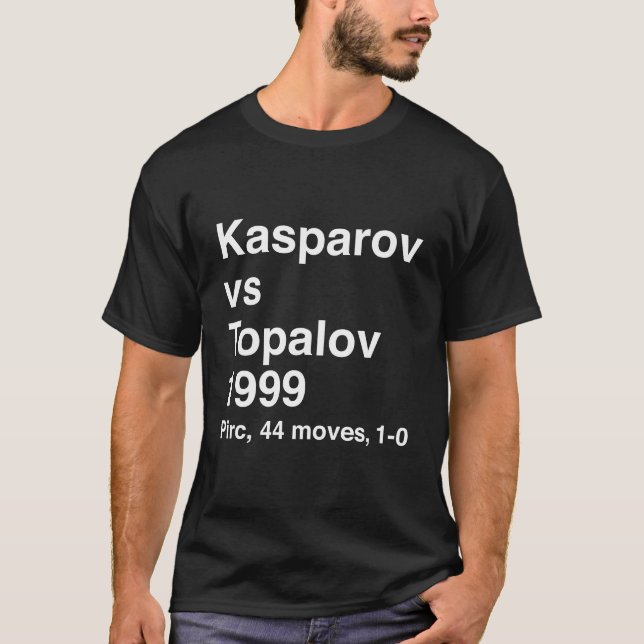 Kasparov vs Topalov 1999 T Shirt (Framsida)