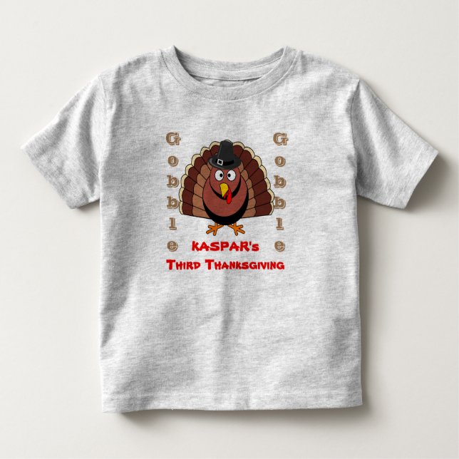 Kaspars tredje thanksgiving t shirt (Framsida)