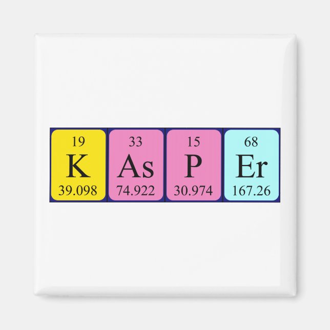 Kasper periodisk magnet bord namn (Framsidan)