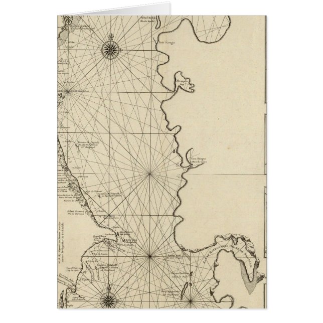 Kaspiska havet och Asien Hälsningskort (Framsidan)