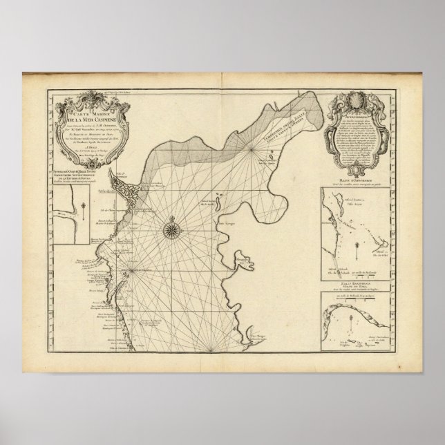 Kaspiska havet och Asien Poster (Framsidan)