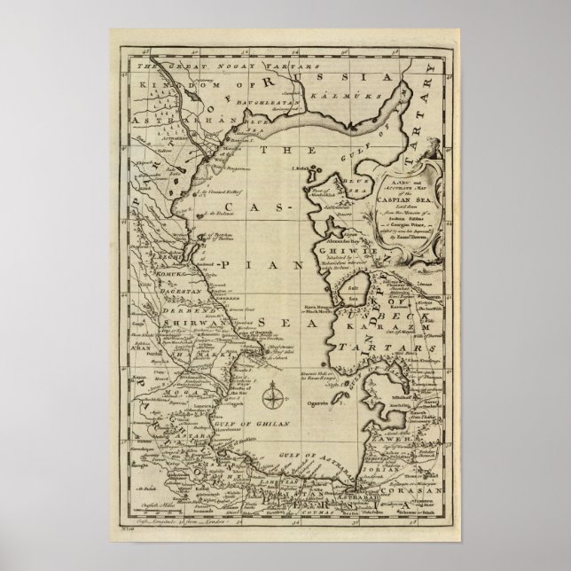 Kaspiska havet poster (Framsidan)