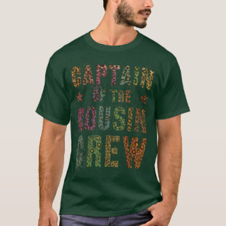 KASPTAIN FÖR COUSIN CREW Leopard Skriv ut Gra T Shirt