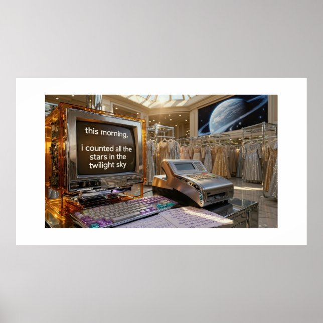 Kassaapparat Månadens dikt Poster (Framsidan)