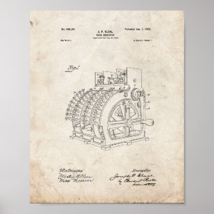 Kassaapparatpatent - gammal Look Poster