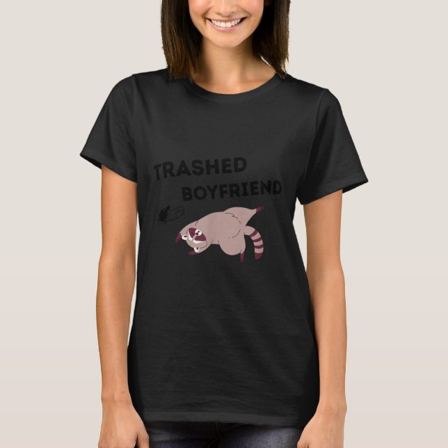 Kassad Pojkvän, Rolig Kassad Panda Par Förpresent T Shirt (Framsida)