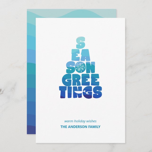 Kassahav och Hälsning Julkort (Fram/baksida)