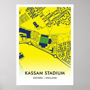Kassam Stadium Stadium Karta - Oxford United Poster