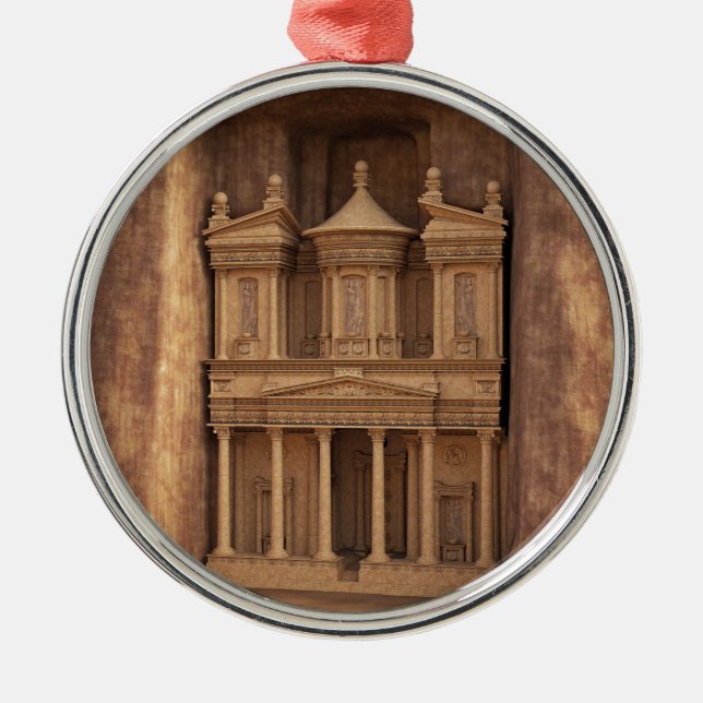 Kassan av Petra, Jordanien Julgransprydnad Metall (Framsidan)