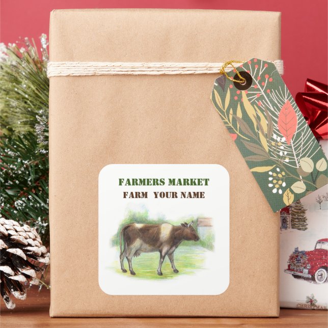 Kassaodling Fyrkantigt Klistermärke (Semester)