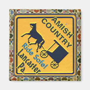 Kassaskåp för Amish häst- & Buggyritt, magnet! Magnet