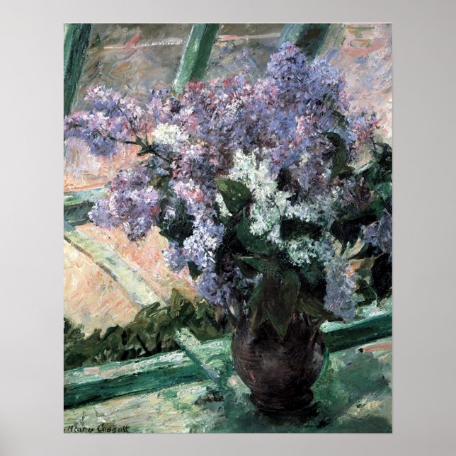 Kassatts "Lilacs in a Window" Poster (Framsidan)