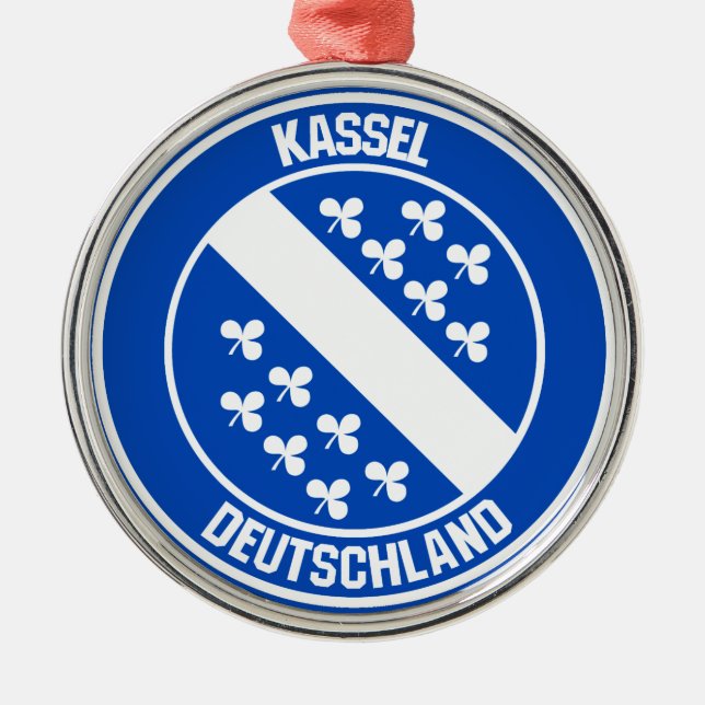 Kassel Round Emblem Julgransprydnad Metall (Framsidan)