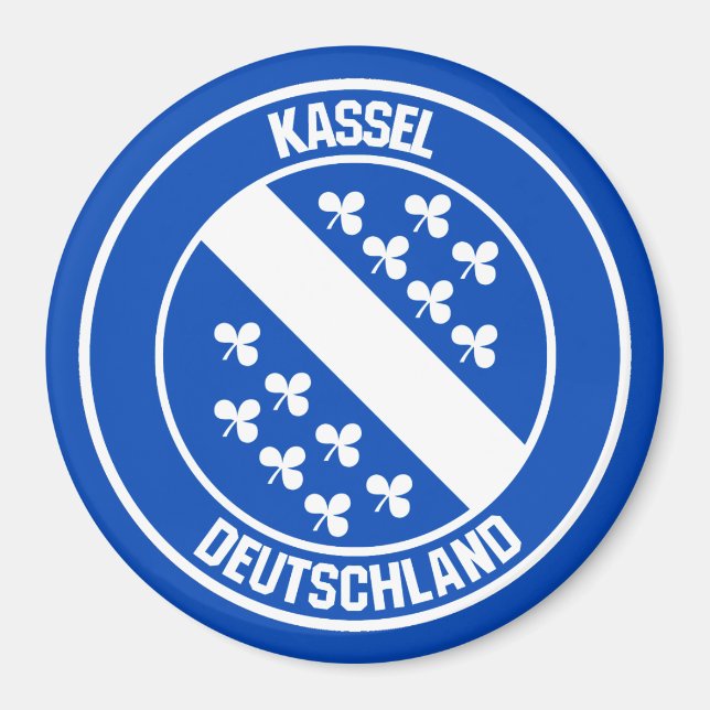 Kassel runt emblem magnet (Framsidan)
