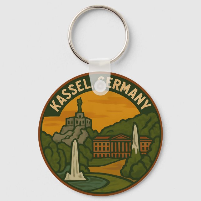 Kassel Tyskland Hercules Konst Nyckelring (Framsida)