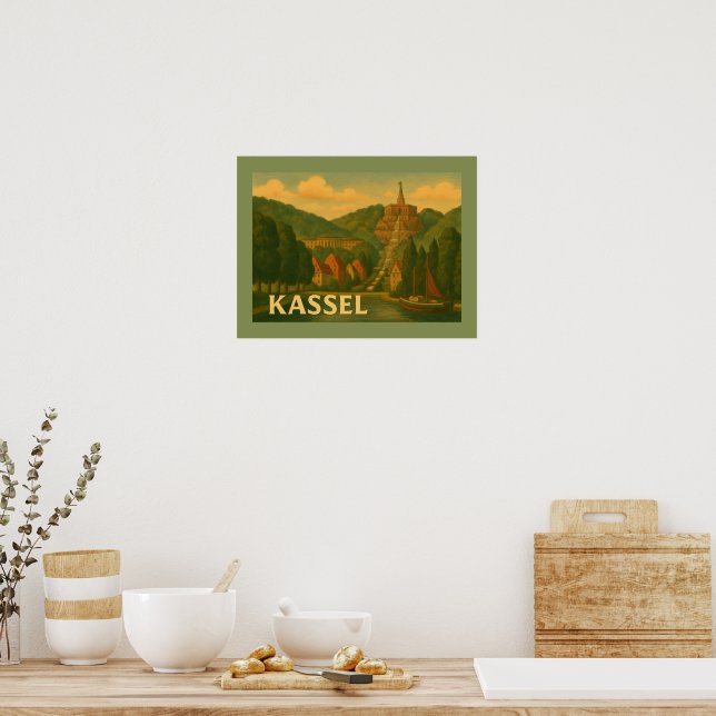 Kassel Tyskland Stad Konst Poster (Kök)