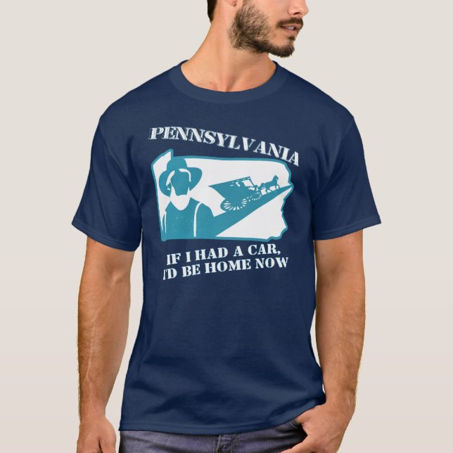 Kasserad Pennsylvania statlig sloganutslagsplats Tee Shirt (Framsida)