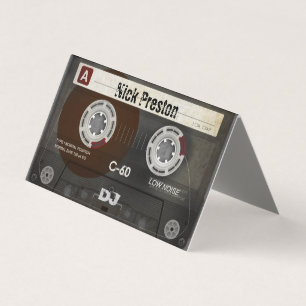 Kassett för Coola Retro-Audio DJ-Professionell Visitkort