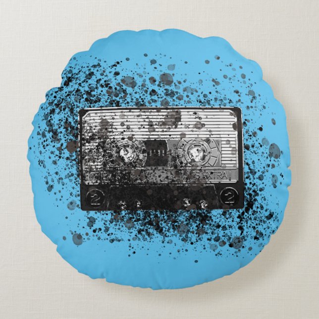 Kassett för Retro-Audio Rund Kudde (Framsidan)