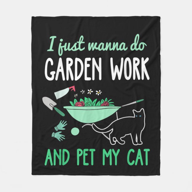  kassett | Funny Garden Work Gift Fleecefilt (Framsidan)