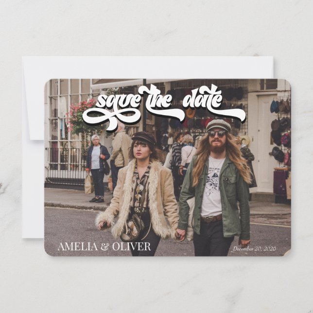 Kassett | Spara datum i foto Inbjudningar (Framsida)