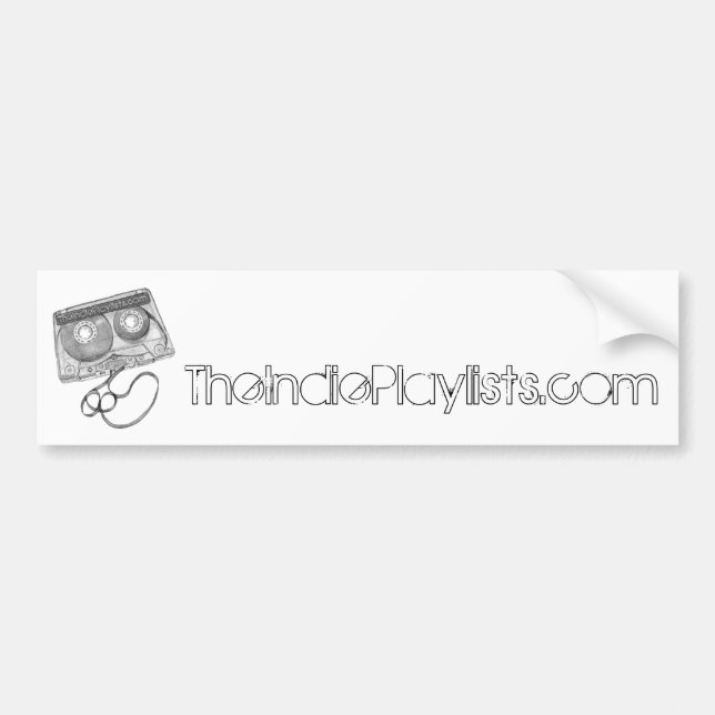 Kassett TheIndiePlaylists.com Bildekal (Framsidan)