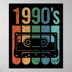 Kassettband för 1990 (Grunge Effect) Poster
