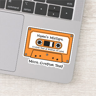 Kassettband för Audio av orange Klistermärken