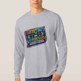 Kassettband för fars dag vintage "LGBTQ+ Pappor" T Shirt