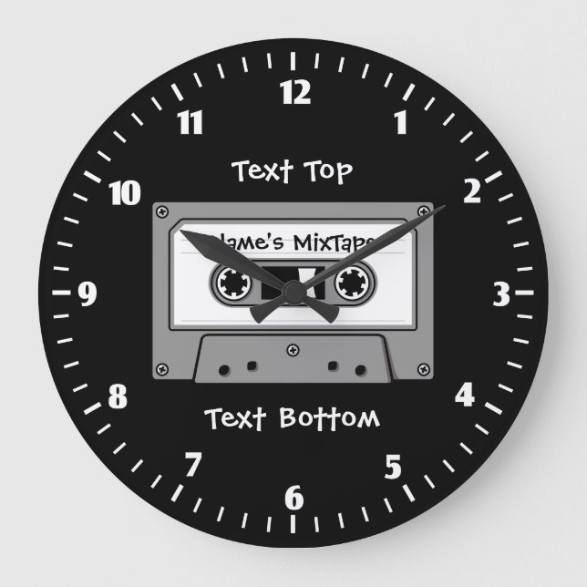 Kassettband för Grått-Audio Stor Klocka (Framsida)