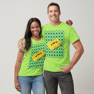 Kassettband för popup-Gult T Shirt