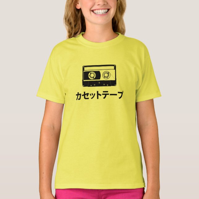 Kassettband i Katakana (japanska tecken) Tee (Framsida)