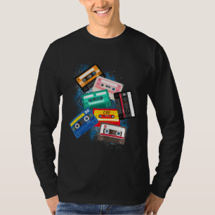 Kassettband Mixtapes 1980-talets Radiomusik Grafik T Shirt