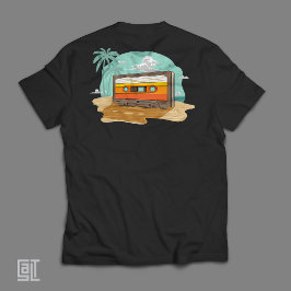 Kassettband Retro 80-talet på stranden Spola tillb T Shirt