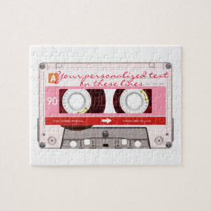 Kassettband - rött - pussel