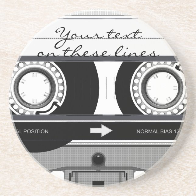 Kassettband - svart - underlägg sandsten (Framsidan)