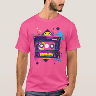 Kassettbandgeometrisk design 90S Rb T Shirt